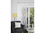 Vorhang HOME WOHNIDEEN "PAOLO" Gr. 1, gelb, B:140cm H:145cm, Voile, Polyester, Gardinen, Vorhang, Kräuselbandschal bedruckt