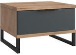 Nachtkommode WIMEX "Texel mit Schublade, passend zum Bett Texel", plankeneiche nachbildung, grafit, B:46cm H:38cm T:40cm, Holzwerkstoff, Sideboards, Nachtkommode, Schubkastenschienen aus Metall