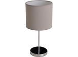 NÄVE Tischleuchte "New York", grau, 1, Ø 18,5cm H: 38,5cm, 1 Stk., Leuchten, Höhe 38,5cm Ø 18,5cm excl. 1x E27/max. 40W Schirm grau Gestell chrom, Tischleuchte