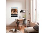 Leinwandbild KOMAR "Stone Towers - Größe 40 x 60 cm", braun (farbe bild(er): braun, schwarz), B:40cm H:60cm T:2cm, Holz, Papier, Bilder, Leinwandbild, Keilrahmenbild mi Echtholzrahmen