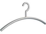 Kleiderbügel PIEPERCONCEPT "Caldo", silber (silberfarben), B:44cm H:18,5cm T:1,5cm, Kunststoff, Metall, Kleiderbügel, Kleiderbügel
