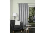 Vorhang HOME WOHNIDEEN "THERMO" Gr. 1, grau, B:135cm H:245cm, Polyester, Gardinen, Vorhang, Chenille-Thermoschal Uni