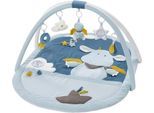 Spielbogen FEHN "Little Castle, 3-D-Activity-Decke", blau, Spielbögen, Baby, Flauschstoff, Spielbogen, mit Krabbeldecke