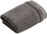 Seiftuch VOSSEN "Pure", grau (lavastone), B:30cm L:30cm, Baumwolle, Handtücher, Seiftuch, Waschlappen im Set, Baumwolle & VEGAN, mit eleganter Veloursbordüre