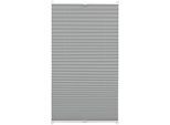 Plissee GARDINIA "EASYFIX mit 2 Bedienschienen" Gr. 7, grau (schieferfarben), B:40cm H:130cm, Obermaterial: 100% Polyester, Plissees, Plissee, in der Breite kürzbar
