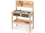 Spielwerkbank MUSTERKIND "Sorbus", bunt (natur, bunt), Rollenspielzeug, KinderB:55cm H:80cm T:34cm, Holz, Spielwerkbank, B:55cm H:80cm T:34cm