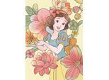 Bild KOMAR "Snow White Flowers", bunt (farbe bild(er): bunt), B:50cm H:70cm, Holz, Papier, Bilder, Bild, Wandbild zur Dekoration im Kinderzimmer - ohne Rahmen