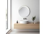 LED-Lichtspiegel MIRRORS AND MORE "Agatha", weiß, B:60cm H:60cm, Spiegelglas, Spiegel, LED-Lichtspiegel, integrierte LED-Beleuchtung