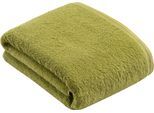 Badetuch VOSSEN "Vegan Life", grün (avocado), B:100cm L:150cm, Webfrottier, Obermaterial: 100% Baumwolle, Handtücher, Badetuch, 100% vegan