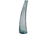 Bodenvase GILDE "Corno", blau (petrol), H:80cm Ø:20cm, Glas, Vasen, Bodenvase, aus Glas, Höhe ca. 80 cm