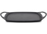 Grillplatte KRÜGER "Delta", schwarz, B:29cm H:1,5cm L:47cm, Aluguss, Grillroste, Grillplatte, aus Aluminiumguss, für Induktions-Kochfelder geeignet, 47 x 29 cm