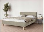 Polsterbett "Albybyn, Bettgestell mit Kopfteil und Lattenrost, in 2 Breiten", beige, B:165cm H:84cm L:205,5cm, 100% Polyester, HOME AFFAIRE COLLECTION, Betten, Polsterbett, ohne Bettkasten und Matratze, in 2 Breiten- 140 und 160 cm