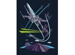 Bild KOMAR "Star Wars Classic Vector X-Wing", bunt (farbe bild(er): bunt), B:30cm H:40cm, Holz, Papier, Bilder, Bild, Wandbild zur Dekoration im Kinderzimmer - ohne Rahmen