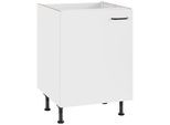 Spülenschrank OPTIFIT "Elga", weiß (weiß, weiß), B:60cm H:87cm T:58,4cm, Holzwerkstoff, Schränke, Spülenschrank, mit Soft-Close-Funktion, höhenverstellbaren Füßen, Breite 60 cm