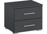 Nachtkommode RAUCH "Base", grau (graumetallic), B:40cm H:36cm T:40cm, Holzwerkstoff, Sideboards, Nachtkommode, optional in moderner Hochglanz-Front