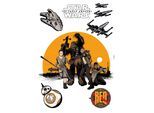 Wandtattoo KOMAR "Star Wars Resistance - Größe 50 x 70 cm", gelb (gelb, schwarz), B:50cm H:70cm, Folie, Wandtattoos, Wandtattoo, selbstklebend, Wandsticker, Kinderzimmer