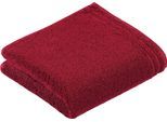 Badetuch VOSSEN "Calypso Feeling", rot (rubin), B:50cm L:100cm, Walkfrottee, Obermaterial: 100% Baumwolle, Handtücher, Badetuch, mit schmaler Bordüre, aus 100% hochwerter Baumwolle, Vegan, einfarbig