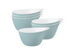 Schale SELTMANN WEIDEN "Müslischalen Life Fashion 600 ml 6er Set", grün (grün chic), L:15,7cm, Schüsseln, Schale