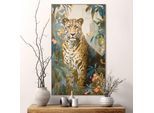 Wandbild REINDERS "Gold Cat", grün (farbe bild(er): grün), B:70cm H:118cm T:3,7cm, Holzwerkstoff, Bilder, Wandbild