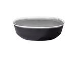 Schale MEPAL "Servierschale mit Deckel Silueta 4000 ml", schwarz (nordic schwarz), L:30,1cm, Schüsseln, Schale