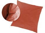 Kissenbezüge PRIMERA "Kissenbezüge »Stone Washed«, Primera (2 Stück)", rot (rostrot), B:40cm L:40cm, Renforcé, Obermaterial: 100% Baumwolle, Kissenbezüge, Kissenbezüge, mit Stone-Washed Optik