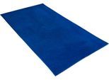 Strandtuch VOSSEN "Beach Club", blau (kobaltblau), B:100cm L:180cm, Frotteevelours, Obermaterial: 100% Baumwolle, Handtücher, Strandtuch, Badetuch, Uni Farben, mit Schriftzug, Topseller