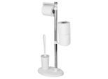 WC-Garnitur BISCHOF "Valia", silber (silberfarben), B:27cm H:66cm L:19cm, Aluminium, Reinigungsbürsten, WC-Garnitur