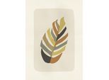Bild KOMAR "Clay Leaf -", bunt (farbe bild(er): bunt), B:50cm H:70cm, Holz, Papier, Bilder, Bild, Wandbild zur Dekoration - ohne Rahmen