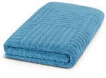 Duschtuch ROSS "CARRE", blau (ozean), B:70cm L:140cm, Frottier, Frottier, Handtücher, Duschtuch, 100% Baumwolle, Rippenstruktur, große Farbauswahl