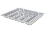 Besteckeinsatz OPTIFIT, grau (silbergrau), B:51,8cm H:5cm T:47,3cm, Kunststoff, Schubladeneinsätze, Besteckeinsatz, Breite 60 cm, für Serien Faro, Kalmar, Mini, Parare, Iver, Vigo etc.