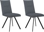 4-Fußstuhl OTTO HOME "Sava", schwarz (dunkelgrau neve 97, schwarz), B:49cm H:94cm, Holzwerkstoff, Metall, Polyester, Stühle, 4-Fußstuhl, Metallgestell