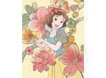 Bild KOMAR "Snow White Flowers", bunt (farbe bild(er): bunt), B:40cm H:50cm, Holz, Papier, Bilder, Bild, Wandbild zur Dekoration im Kinderzimmer - ohne Rahmen
