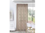 Gardine HOMING "Edvin" Gr. 1, beige, B:135cm H:245cm, Polyester, Gardinen, Gardine, Fertigschal
