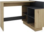 Eckschreibtisch BYLIVING "Bern", artisan eiche, graphit, B:102cm H:77,5cm T:80cm, Tische, Eckschreibtisch, platzsparender Schreibtisch, rechts und links montierbar, 102x80cm.