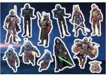 Wandtattoo KOMAR "Mandalorian Iconic Figures - Größe 100 x 70 cm", bunt, B:100cm H:70cm, Folie, Wandtattoos, Wandtattoo, selbstklebend, Wandsticker, Kinderzimmer