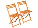 Gartenstuhl MERXX "Porto", braun, B:40cm H:82cm T:49cm, Holz teilmassiv, Stühle, Gartenstuhl, 2er Set, Eukalyptusholz, klappbar, braun