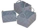 Organizer, grau, Polyester, HOFMANN LIVING AND MORE, Aufbewahrungsboxen, Organizer, in Filzoptik