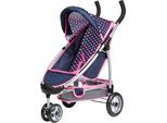Puppenbuggy BAYER "Jogger Sport", pink (herzchen blau), Puppenwagen, KinderB:40,5cm H:67cm T:40,5cm, Kunststoff, Metall, Polyester, Puppenbuggy, B:40,5cm H:67cm T:40,5cm
