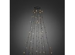 KONSTSMIDE LED-Baummantel, Energieeffizienz: G, schwarz, Dioden 240 Stk. Flammen 240 Stk., Gesamtlänge 12,4m, Lichterketten, LED Lichterkette mit Ring Ø 11, 8 Stränge à 30 Dioden, LED-Baummantel