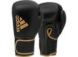 Boxhandschuhe ADIDAS PERFORMANCE "Hybrid 80" Gr. 16, gold (schwarz, gold), Boxhandschuhe, 16 16, Obermaterial: 100% Kunstleder, Boxhandschuhe