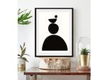 Bild "Black is Beautiful III", weiß (farbe rahmen: schwarz, farbe bild(er): weiß), B:30cm H:40cm, Acrylglas, Holz, Papier, LEGER HOME BY LENA GERCKE, Bilder, Bild, HD Premium Poster-Druck inkl. Holzrahmen