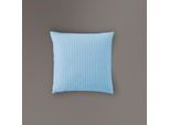Kissenbezug IRISETTE "Lumen 8129", blau (meer), B:40cm L:40cm, Interlock-Jersey, Obermaterial: 100% Baumwolle, Kissenbezüge, Kissenbezug, hochwertig und traumhaft weich