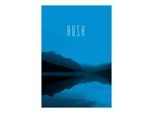 Bild KOMAR "Word Lake Hush Blue", bunt (farbe bild(er): bunt), B:30cm H:40cm, Holz, Papier, Bilder, Bild, Wandbild zur Dekoration - ohne Rahmen