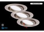 BRILONER LEUCHTEN LED Einbauleuchte "FLAT IN", weiß, neutral, Leuchten, LED Einbauleuchte