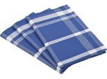 ROSS "Exclusiv" Blockkaro, 50% Baumwolle, 50% Leinen, 50x70 cm