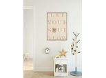 Wandbild KOMAR "Disney Lilo and Stitch Soul Glow", beige (farbe bild(er): beige), Disney, 1 Stk., Vlies, Bilder, Wandbild, 50 x 70 cm (Breite x Höhe) - Kinderzimmer, Dekoration