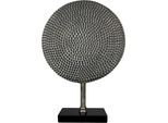 Wanddekoobjekt CASABLANCA BY GILDE "Skulptur Round", silber (silberfarben), B:30,5cm H:44,5cm T:10cm, Aluminium, Wanddekoobjekte, Wanddekoobjekt