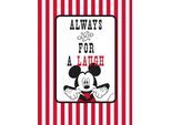Bild KOMAR "Mickey Mouse Laugh", bunt (farbe bild(er): bunt), B:30cm H:40cm, Holz, Papier, Bilder, Bild, Wandbild zur Dekoration im Kinderzimmer - ohne Rahmen