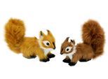 Dekofigur I.GE.A. "Tierfigur mini Eichhörnchen 2er Set", braun, B:10cm H:6cm, Polyester, Dekofiguren, Dekofigur, Kunstfell Statue Ornamente Pelz Plüschtier Wald-Pelztier Waldtier