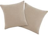Kissenbezug OTTO HOME "Greta", beige, B:50cm L:50cm, Baumwolle, Obermaterial: 100% Baumwolle, Kissenbezüge, Kissenbezug, in Waffelpiqué Optik, in vielen Farben erhältlich, Bezug in 50x50 cm